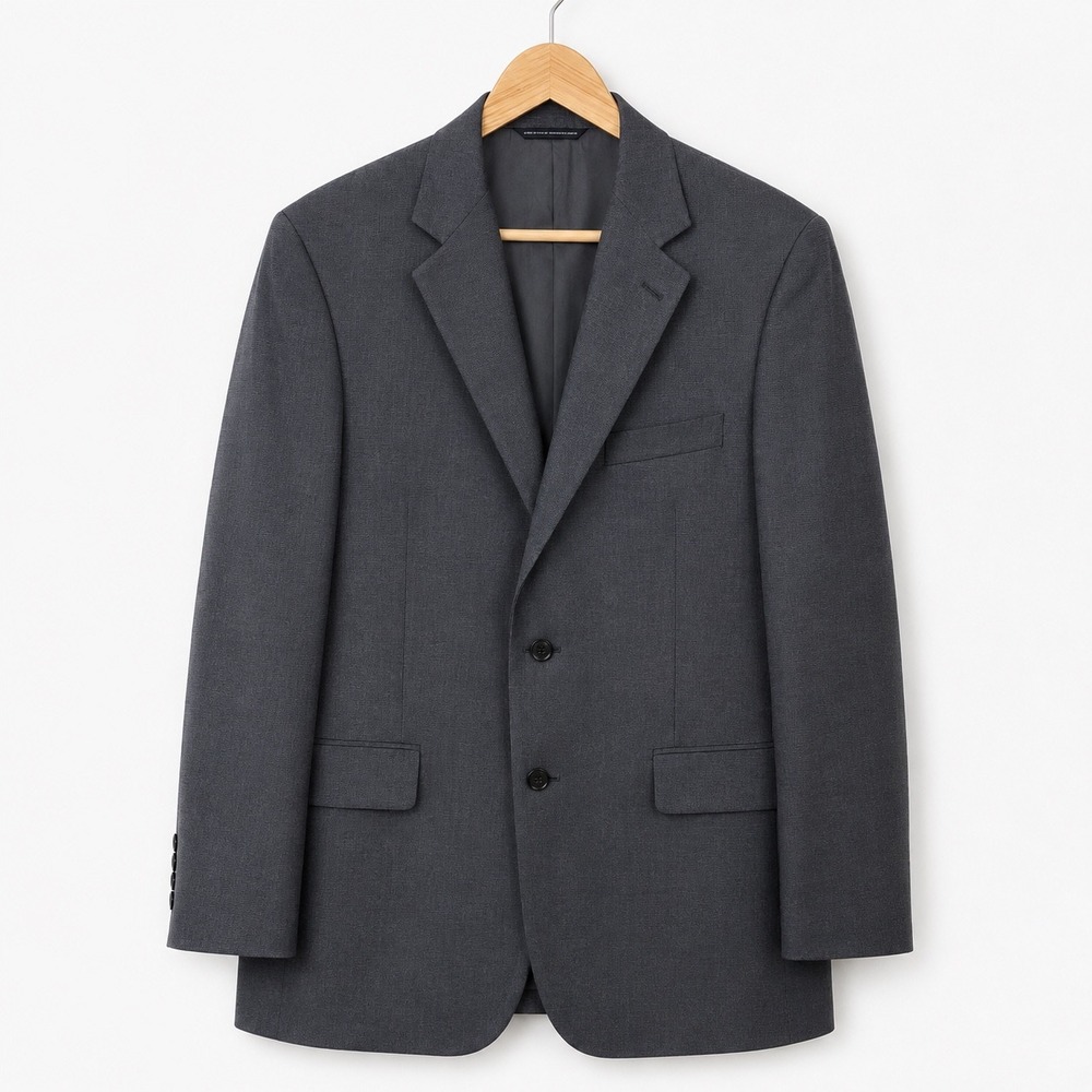 Brooks Brothers Silk Wool Linen Blazer Mens Size 40R Blue Hopsack Sport Coat